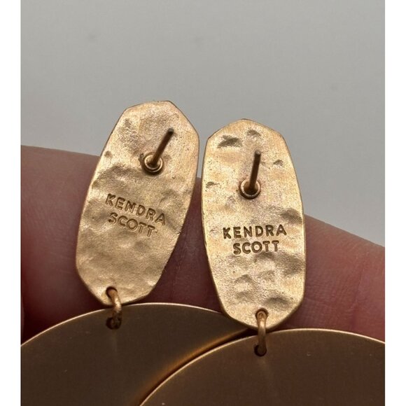 Kendra Scott Emmet Textured Gold Chandelier Drop Earrings - Picture 7 of 8